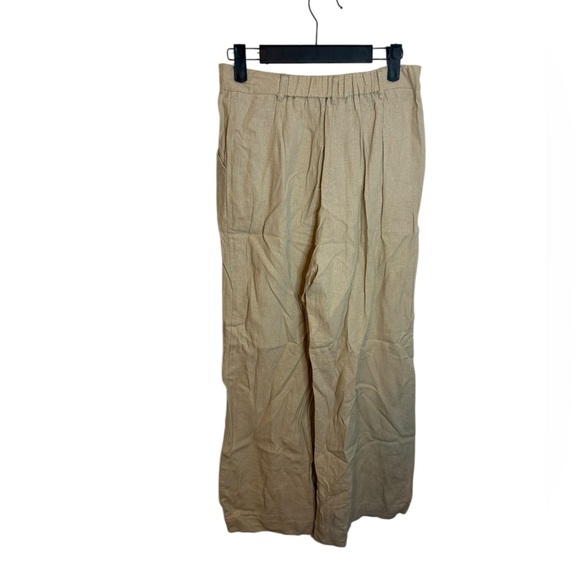 Max Studio Beige Linen Blend Wide Leg Pants - Picture 2 of 4